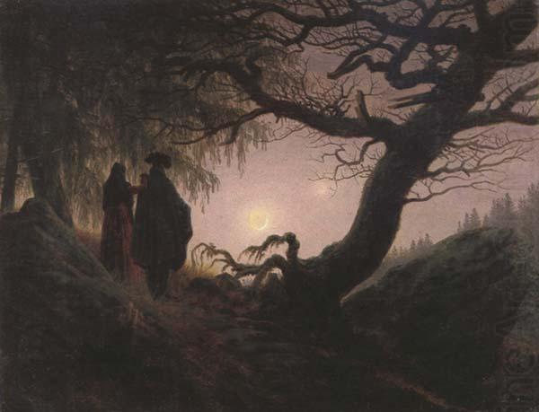 Caspar David Friedrich Man and Woman Contemplating the Moon (mk43) china oil painting image